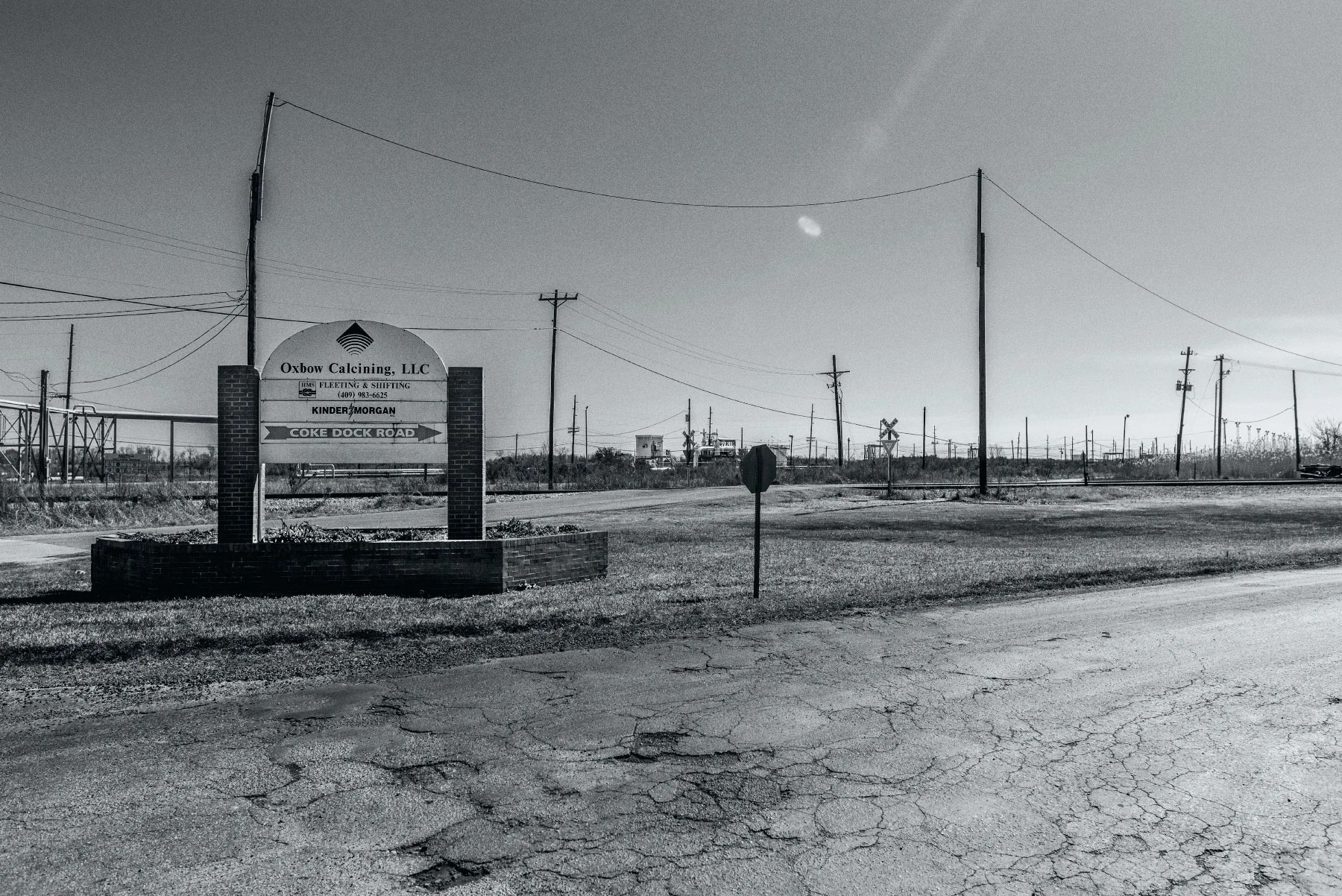 Entrance to chemical plant in Port Arthur Texas